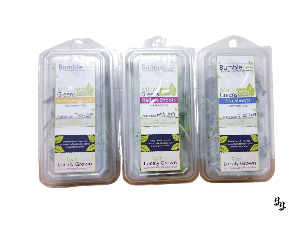 Packaging, Plastic, Microgreens, Bumblebee Organics